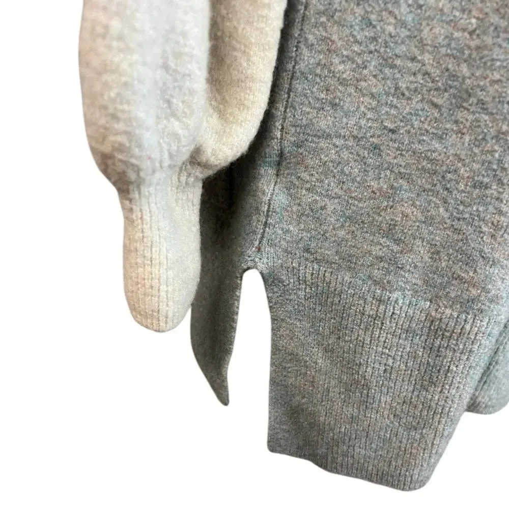 Madewell Edgewater Bubble-Sleeve Cardigan Sweater casual neutral scandi girl - Picture 6 of 11